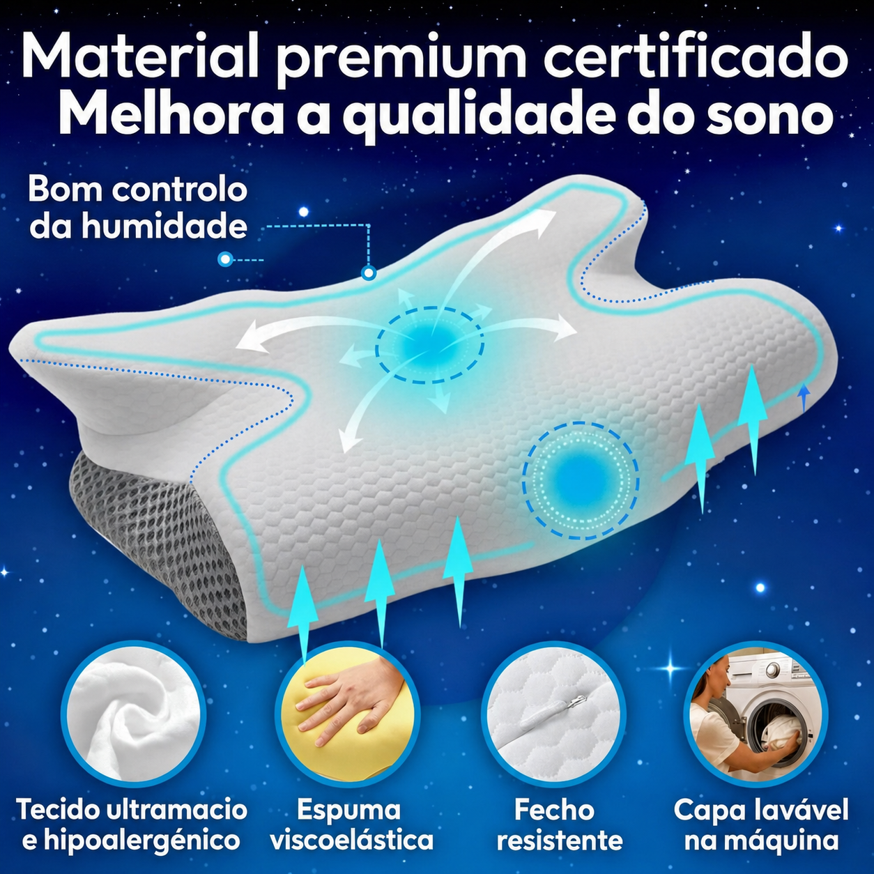 SomaiaSleep™ Almofada Cervical + Fronha Grátis