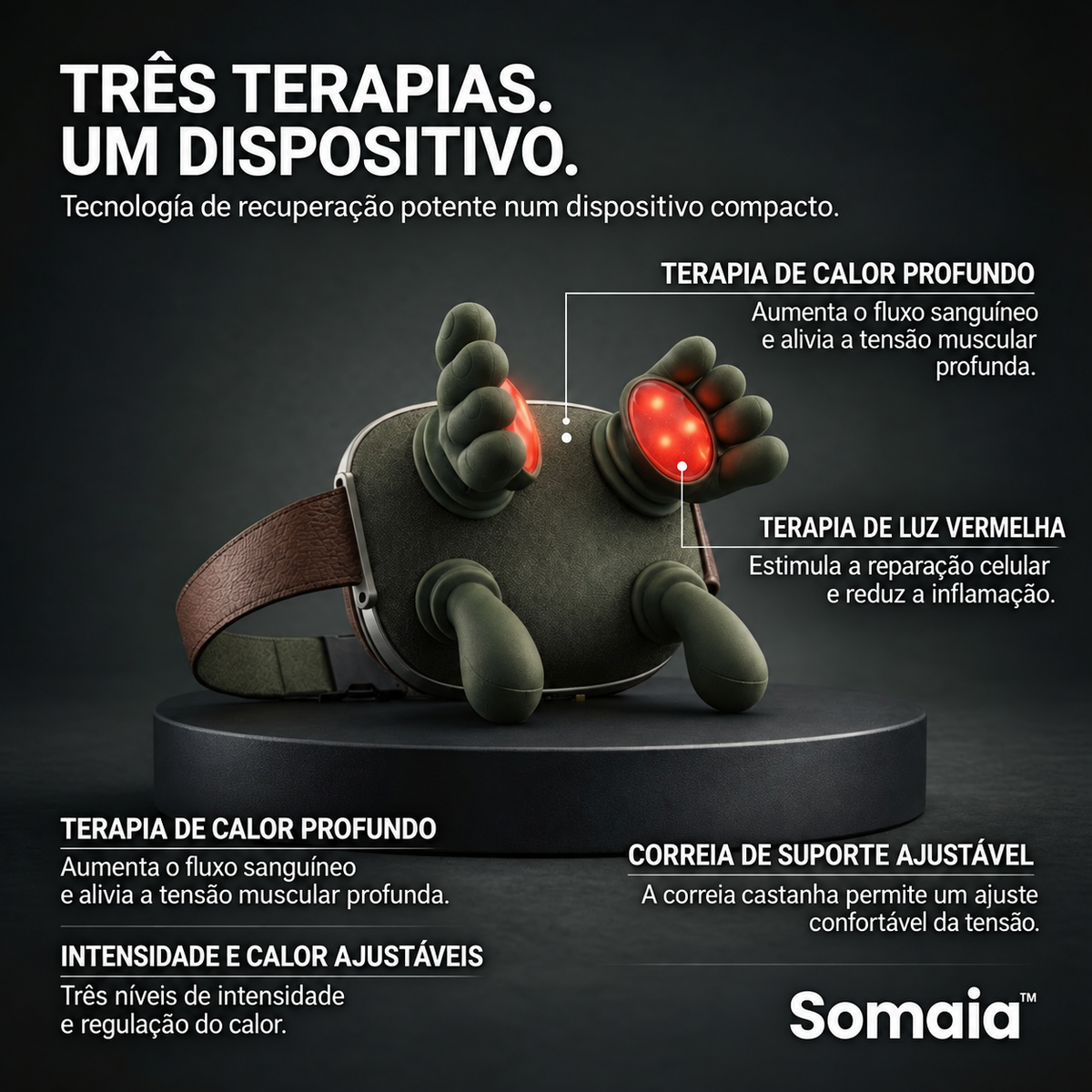 Somaia Massajador de Pescoço e Costas 4D